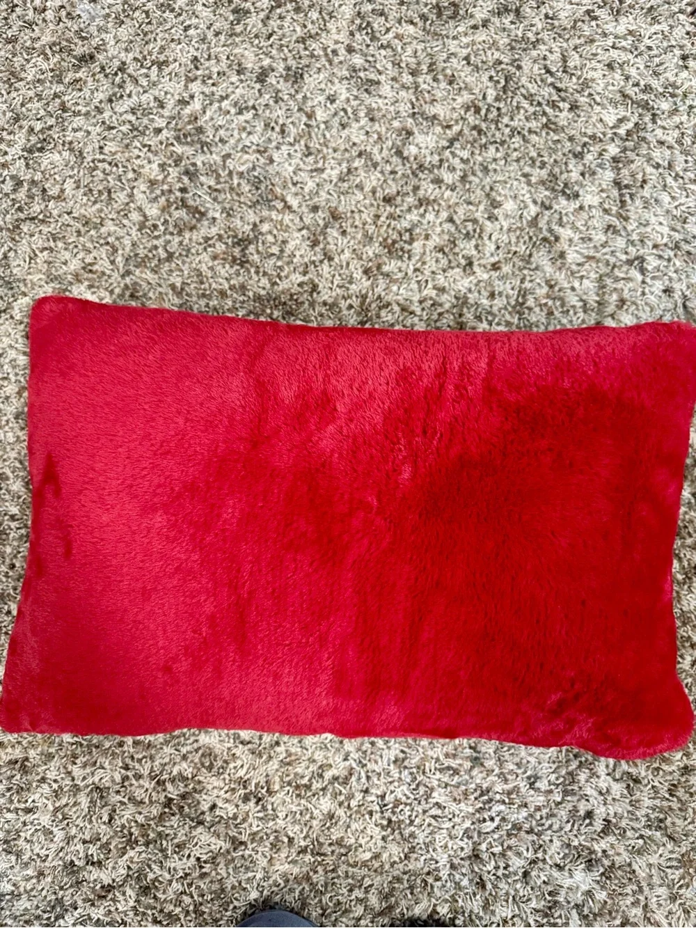 Red and White 'LOVE' Holiday Pillow - Plush Decorative Accent